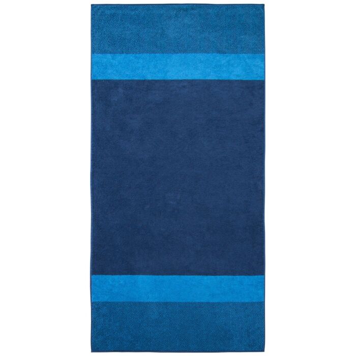 Dyckhoff Saunatuch Two-Tone-Stripe blau 100 x 200cm